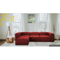 Essen Corner Sofa Set Red