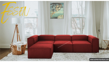 Essen Corner Sofa Set Red