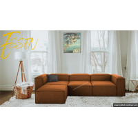 Essen Orange Corner Sofa